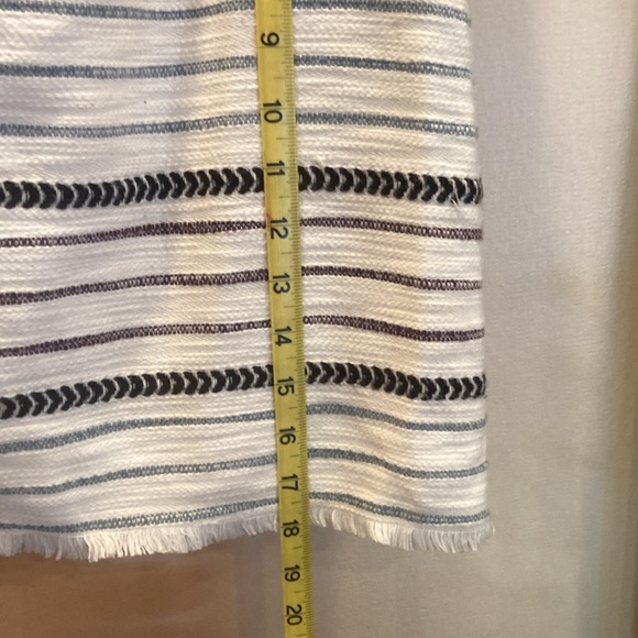 ANN TAYLOR LOFT- white , Blue, lavender Tweed like wrap skirt. - Picture 9 of 14